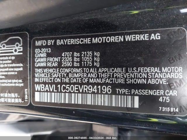 BMW X1 Xdrive28i 2014 WBAVL1C50EVR94196 Image 9