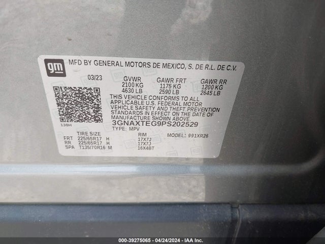 Chevrolet Equinox Awd 2fl 2023 3GNAXTEG9PS202529 Image 9