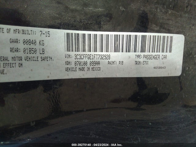 2015 FIAT 500E 3C3CFFGE1FT732928 Photo 8