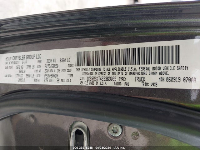RAM 1500 Express 2014 1C6RR6KT4ES363069 Image 9