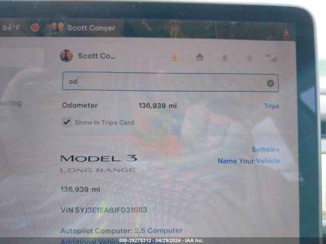 5YJ3E1EA8JF031683 Tesla Model 3 Long Range/mid Range