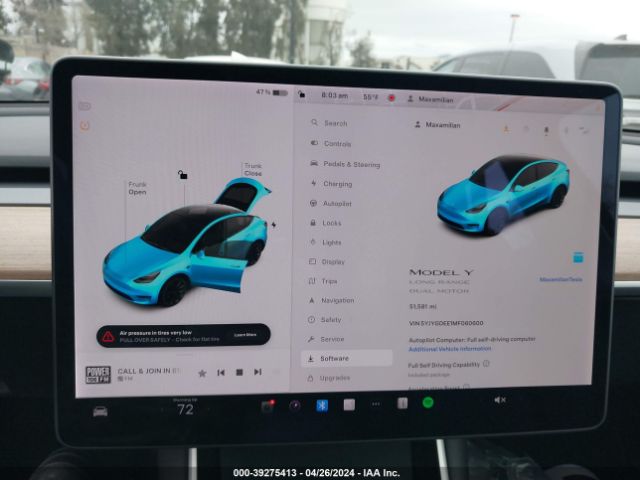 5YJYGDEE1MF060600 Tesla Model Y Long Range Dual Motor All-wheel Drive
