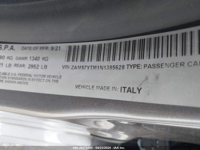 ZAM57YTM1N1385628 Maserati Ghibli Modena Q4