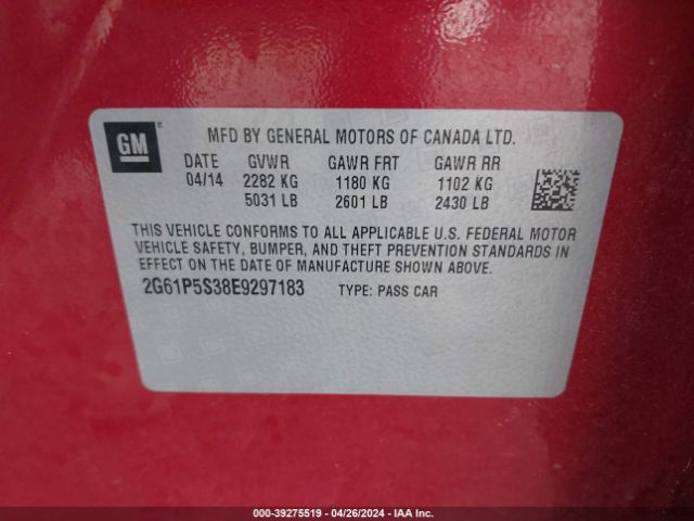 2G61P5S38E9297183 Cadillac Xts Premium