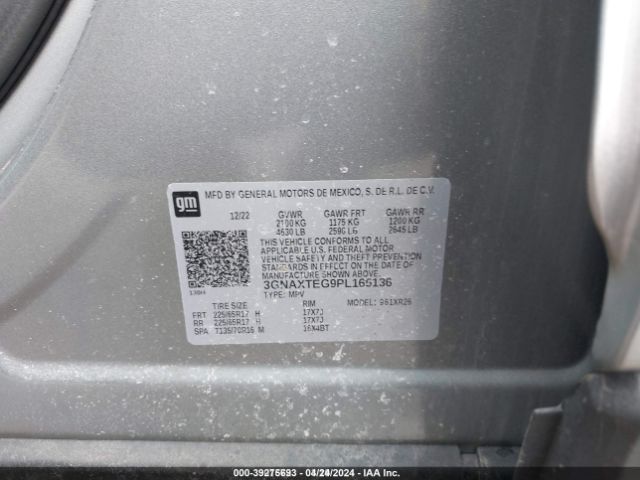 3GNAXTEG9PL165136 Chevrolet Equinox Awd 2fl