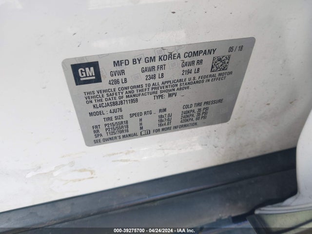 KL4CJASB8JB711959 Buick Encore Preferred
