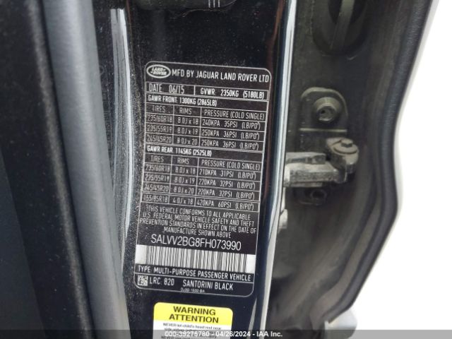 SALVV2BG8FH073990 Land Rover Range Rover Evoque Prestige