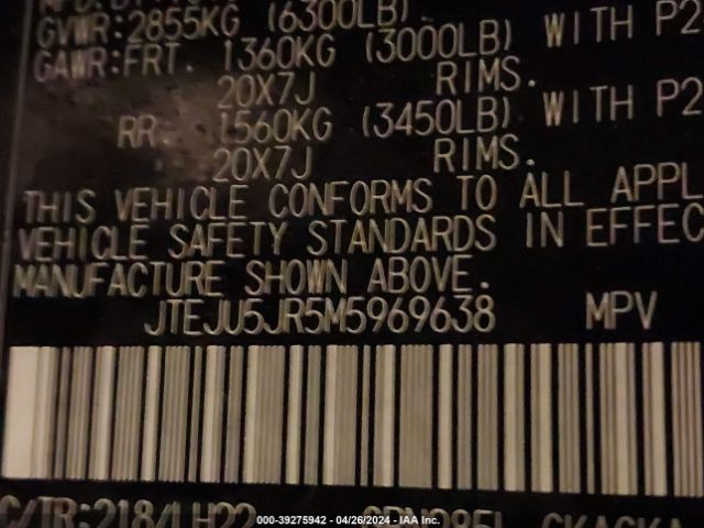 JTEJU5JR5M5969638 Toyota 4runner Nightshade Special Edition