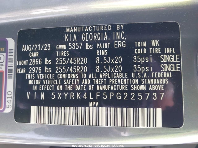 KIA SORENTO SX 2023 5XYRK4LF5PG225737 Image 9