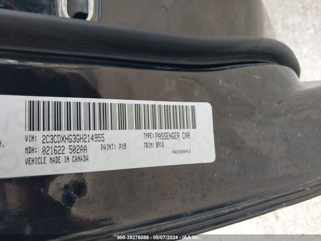 Dodge Charger Sxt 2016 2C3CDXHG3GH214955 Image 9