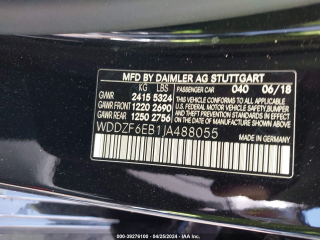 Mercedes-Benz Amg E 43 4matic 2018 WDDZF6EB1JA488055 Image 9