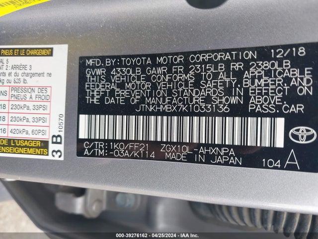 Toyota C-HR XLE 2019 JTNKHMBX7K1033136 Image 9