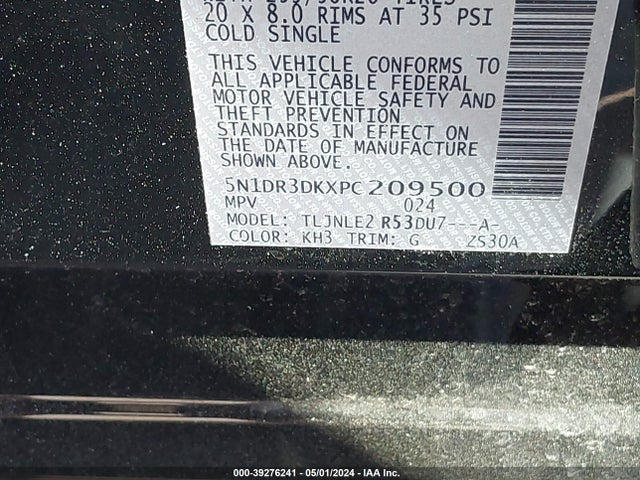 Nissan Pathfinder Platinum 4wd 2023 5N1DR3DKXPC209500 Image 9