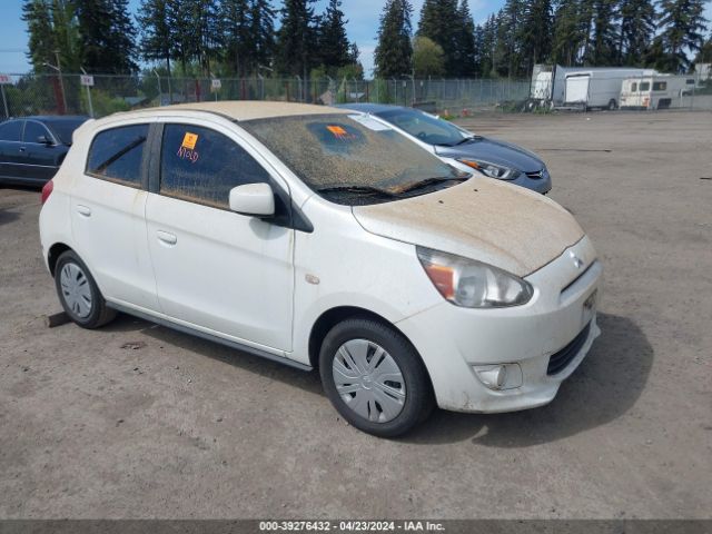 2015 Mitsubishi Mirage De მანქანა იყიდება აუქციონზე, vin: ML32A3HJ9FH054348, აუქციონის ნომერი: 39276432