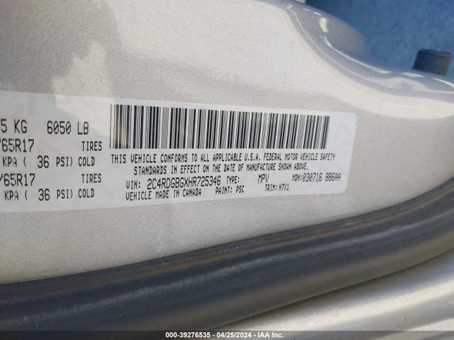Dodge Grand Caravan Se 2017 2C4RDGBGXHR725346 Image 9