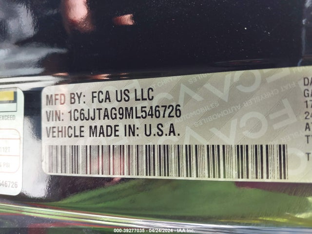 1C6JJTAG9ML546726 Jeep Gladiator Sport S 4x4