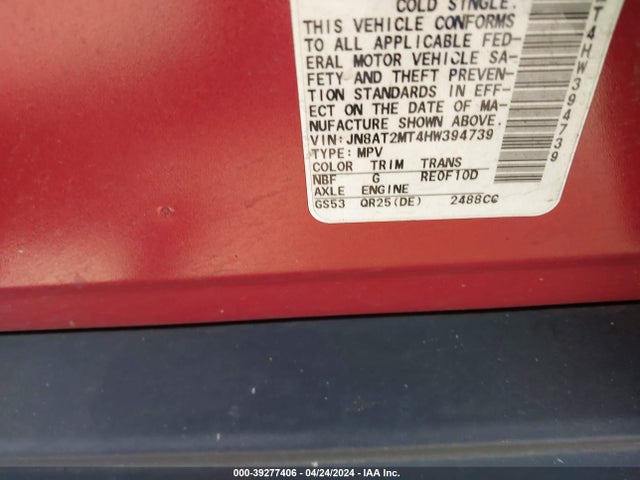 Nissan ROGUE S 2017 JN8AT2MT4HW394739 Image 9