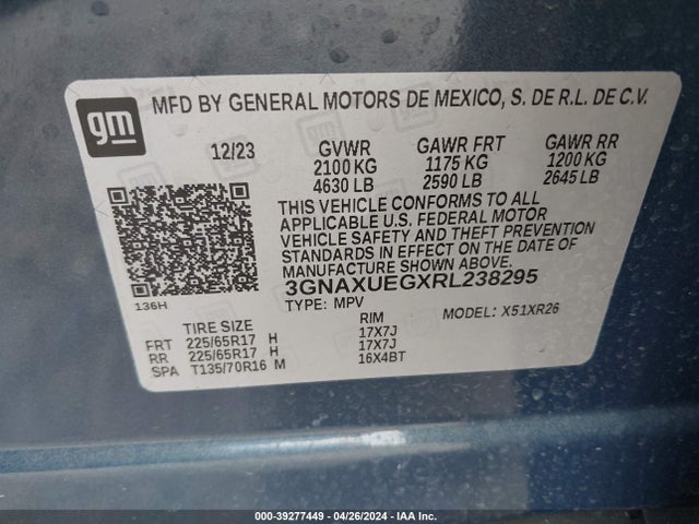 Chevrolet Equinox Awd Lt 2024 3GNAXUEGXRL238295 Image 9