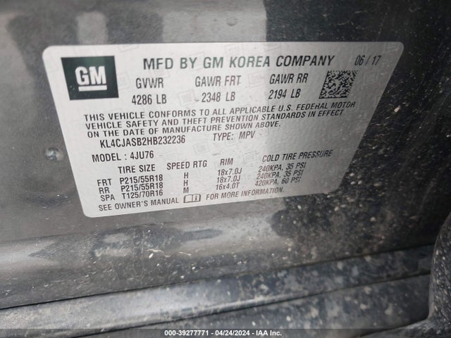 Buick Encore Preferred 2017 KL4CJASB2HB232236 Image 9