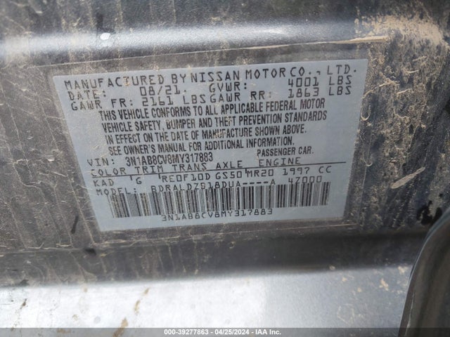 3N1AB8CV8MY317883 Nissan Sentra Sv Xtronic Cvt