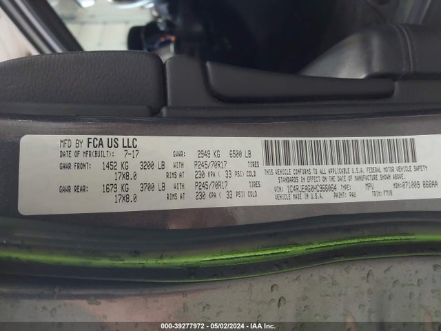 1C4RJEAG0HC966064 Jeep Grand Cherokee Laredo 4x2