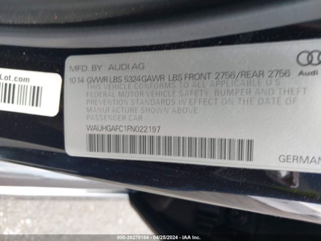 WAUHGAFC1FN022197 Audi A6 3.0t Premium Plus