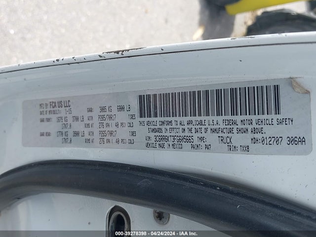 3C6RR6KT3FG605665 RAM 1500