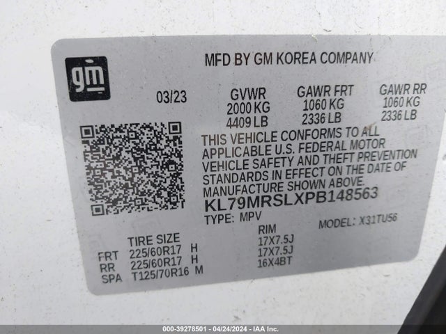 Chevrolet Trailblazer Awd Lt 2023 KL79MRSLXPB148563 Image 9