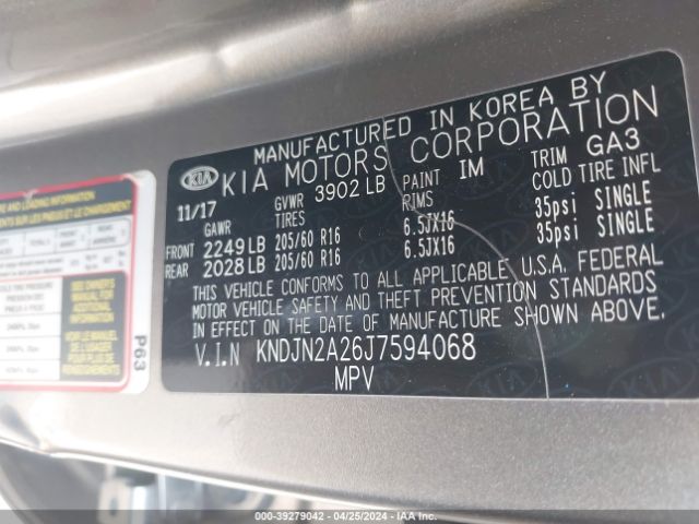 KNDJN2A26J7594068 KIA Soul