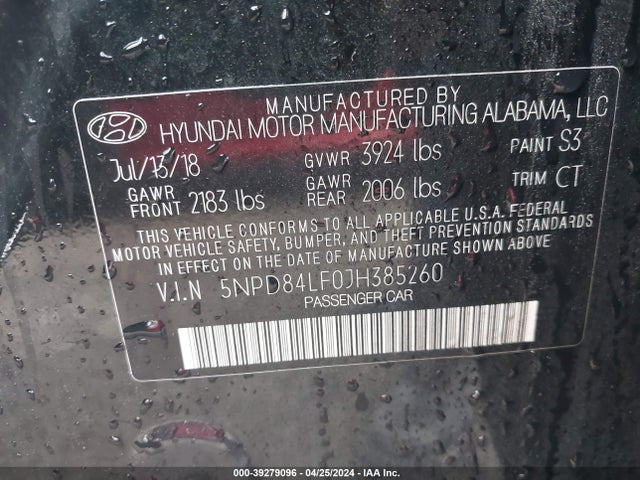 Hyundai Elantra Value Edition 2018 5NPD84LF0JH385260 Image 9