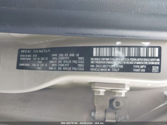ZACCJBCT1GPE16106 Jeep Renegade Trailhawk
