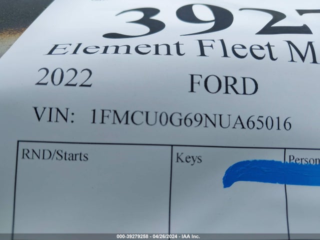 Ford ESCAPE SE 2022 1FMCU0G69NUA65016 Image 9