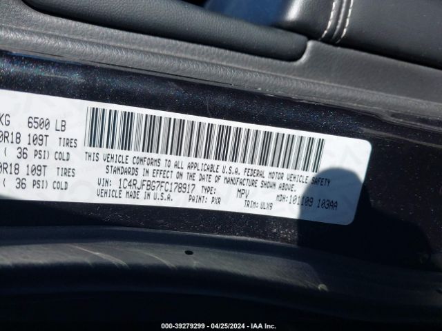 1C4RJFBG7FC178917 Jeep Grand Cherokee Limited