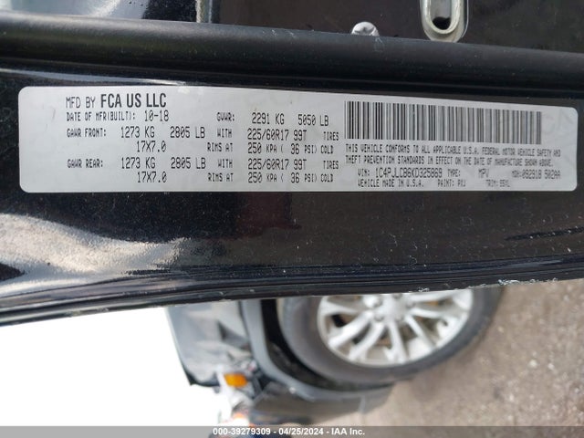 1C4PJLCB6KD325869 Jeep Cherokee Latitude Fwd