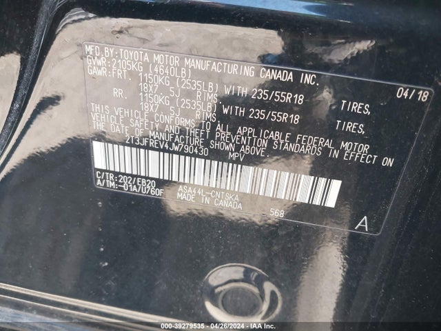 Toyota RAV4 SE 2018 2T3JFREV4JW790430 Image 9