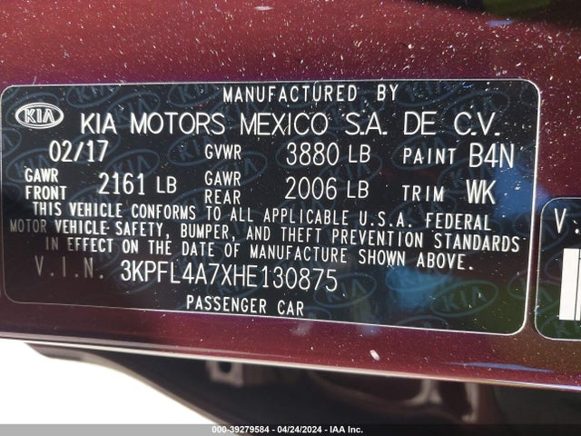 KIA mpi nu 2017 3KPFL4A7XHE130875 Image 22