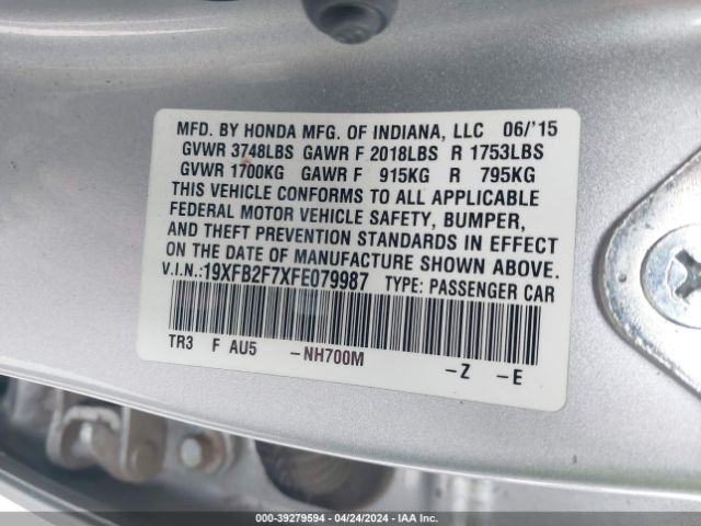 19XFB2F7XFE079987 Honda CIVIC SE