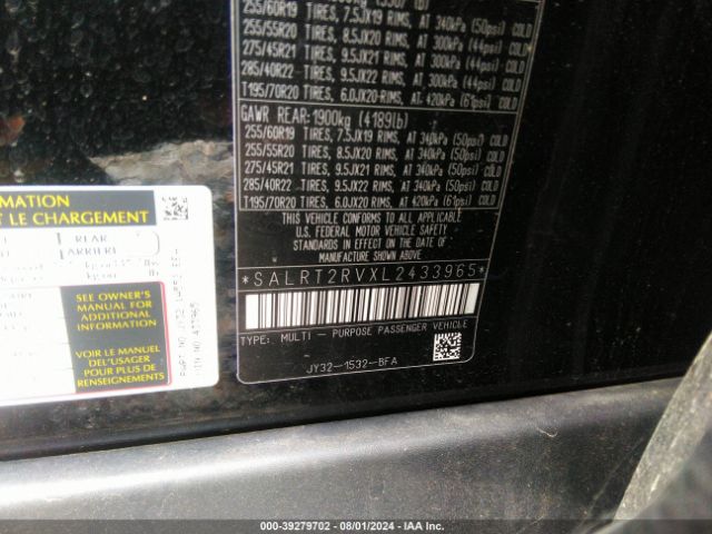 SALRT2RVXL2433965 Land Rover Discovery Hse Luxury