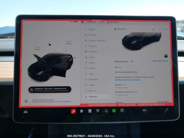 7SAYGDED2RF016333 Tesla Model Y Rwd