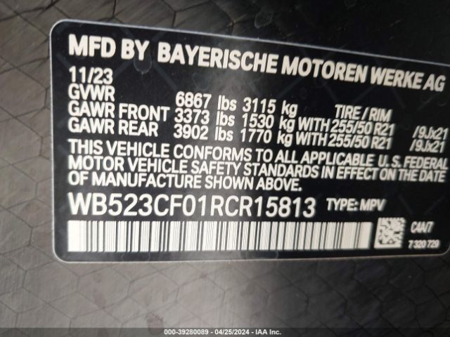WB523CF01RCR15813 BMW Ix Xdrive50