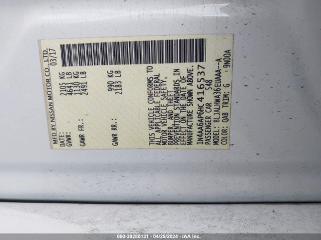Nissan Maxima 3.5 Platinum 2017 1N4AA6AP6HC416537 Image 9