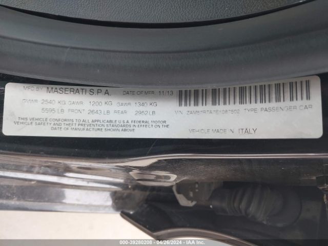 ZAM57RTA7E1087502 Maserati Ghibli S Q4