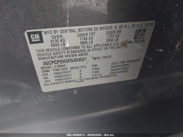 Chevrolet Silverado 1500 Ls 2015 3GCPCPEH3FG454521 Image 9