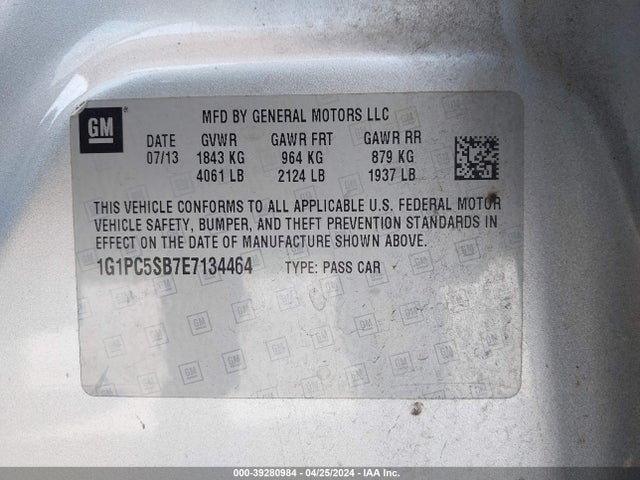 Chevrolet Cruze 1lt Auto 2014 1G1PC5SB7E7134464 Image 9
