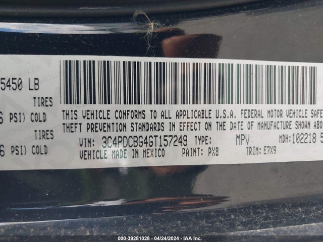 Dodge Journey Sxt 2016 3C4PDCBG4GT157249 Image 9