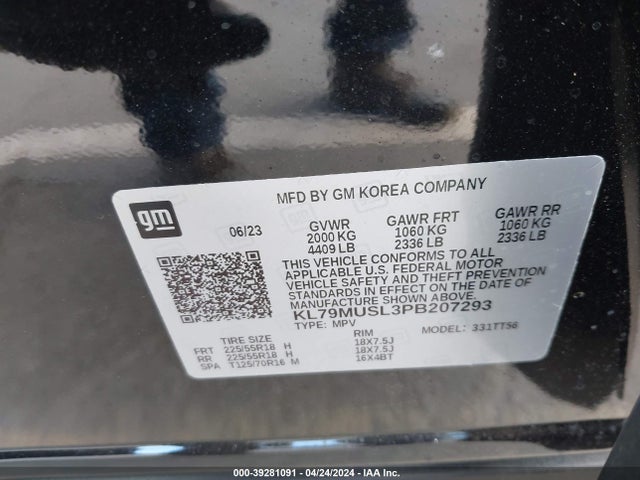 Chevrolet Trailblazer Awd Rs 2023 KL79MUSL3PB207293 Image 9