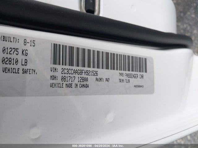 Chrysler 300 Limited 2015 2C3CCAAG8FH921526 Image 9
