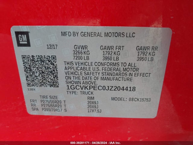 Chevrolet Silverado 1500 Custom 2018 1GCVKPEC0JZ204418 Image 9