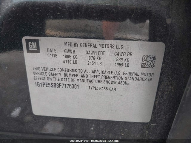 Chevrolet Cruze 2lt Auto 2015 1G1PE5SB8F7176301 Image 9