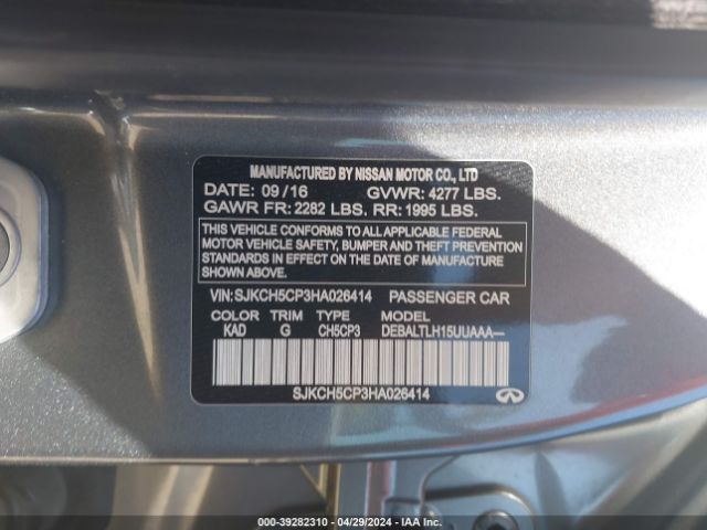 SJKCH5CP3HA026414 Infiniti Qx30 Sport
